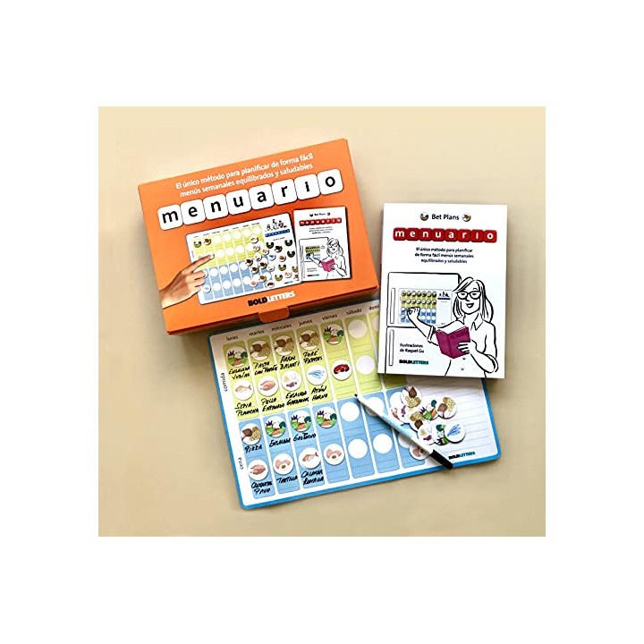 Menuario: El único método para planificar de forma fácil menús semanales equilibrados y saludables.